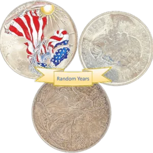1 oz Silver Low Premium Random Style Coins Varied Condition Spot + $1 1 oz Silver Low Premium Random Style Coins Varied Condition Spot + $1
