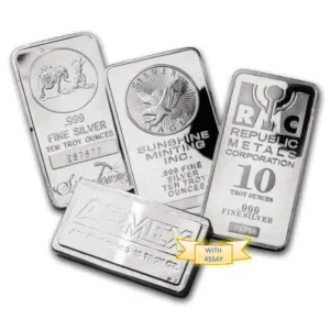 10 oz Random Brand 999 Silver Bar (With Assay)