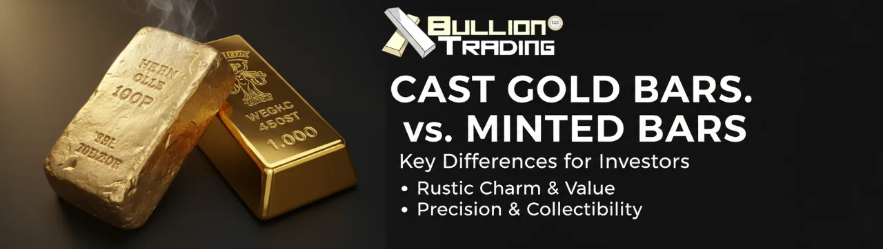 cast gold bars and minted bars