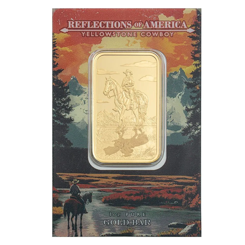 1 oz PAMP Suisse Reflections of America Yellowstone Cowboy (In Assay)