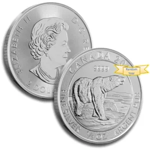1/2 oz Canadian Polar Bear Silver Coin