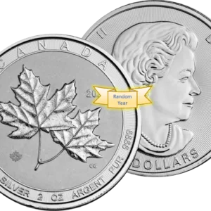 2 oz Silver Royal Canadian Maple Leaf  Coin .9999 Random Year