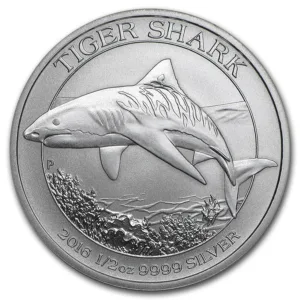 1/2 oz Australian Perth Mint Wildlife Series Silver Coin – Tiger Shark