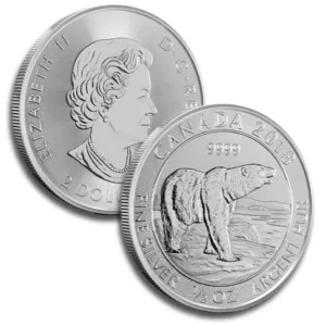 1/2 oz Canadian Polar Bear Silver Coin
