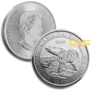 1/2 oz Canadian Polar Bear Silver Coin