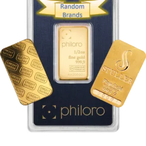 1/2 oz Gold Bar 999.9 Fine Random Brand