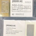 1/10th Oz Platinum Bar Premex Ag Rare Limited edition       W Assay