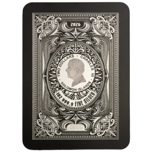 Queen of Spades playing card face with ornate black and red design
