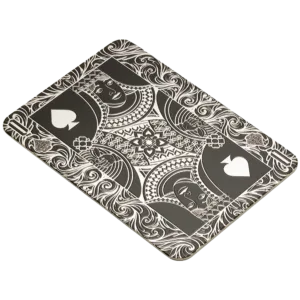 Queen of Spades playing card shown at a slight angle