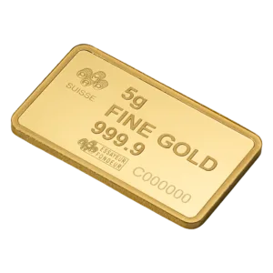 5 gram Gold Bar PAMP American Bald Eagle .9999 fine