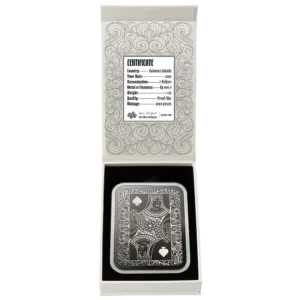 Open playing card pack showing the queen of spades on top