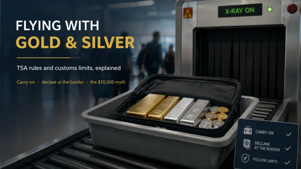 Flying with gold and silver coins in a carry-on bag through airport security